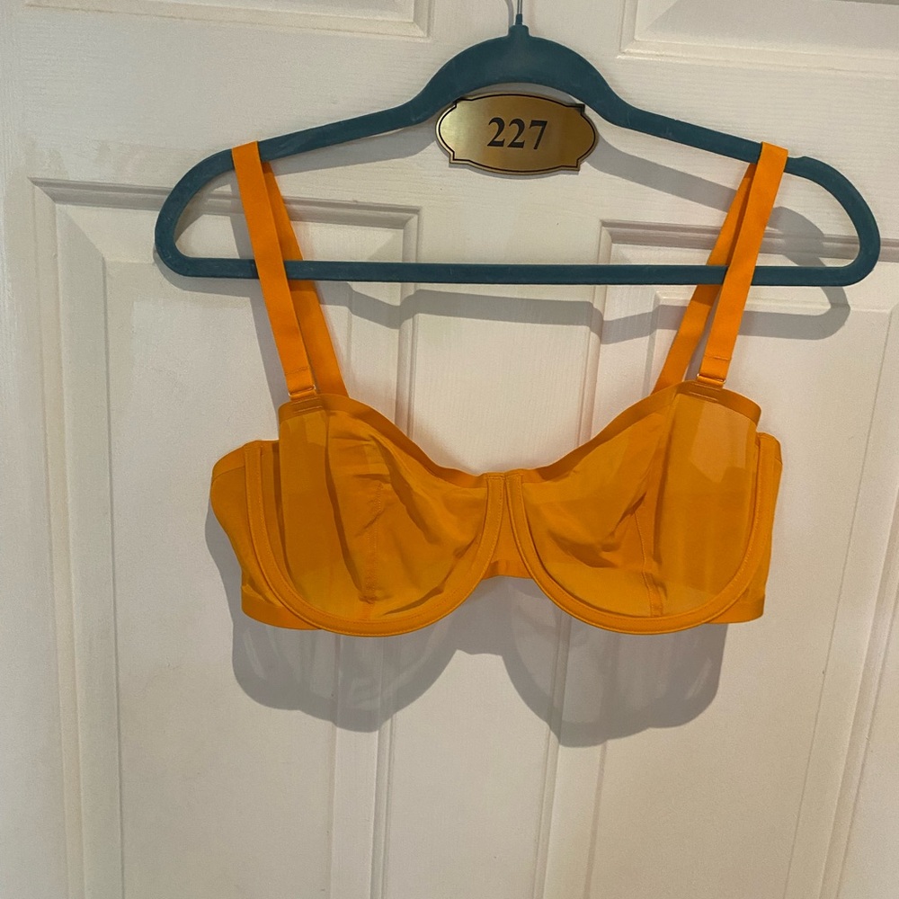 CUUP Balconette mesh bra, 38D, orange!